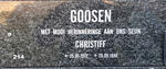 GOOSEN Christiff 1972-1988