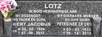 LOTZ ?kert Jacobus 1934-2012 & C.P. CROS? 1933-2013