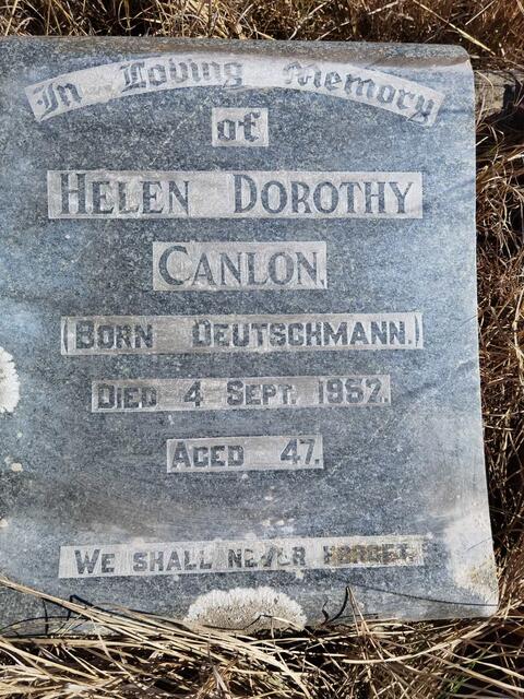 CANLON Helen Dorothy nee DEUTSCHMANN -1952
