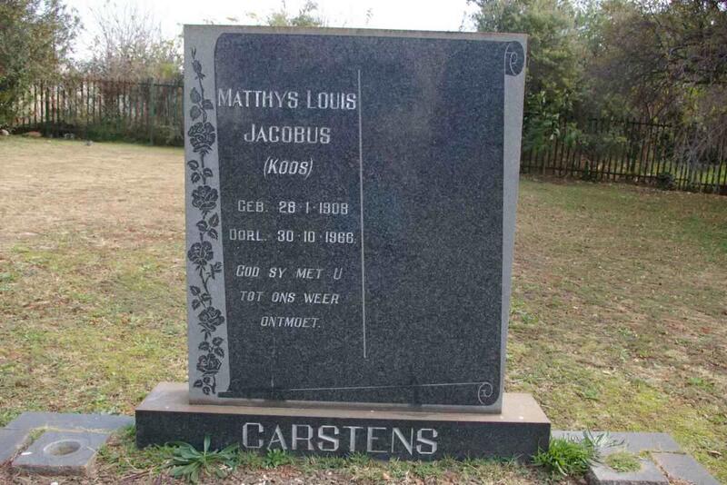 CARSTENS Matthys Louis Jacobs 1908-1966