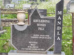 MANDLA Khulebona Moses Pali 1956-2010