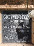 GREYVENSTEIN Maria Magdalena nee BOTHA 1926-2018