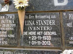 STANDER Lina nee VENTER 1933-2013