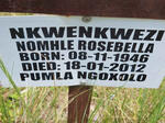 NKWENKWEZI Nomhle Rosebella 1946-2012