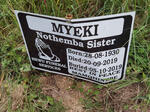 MYEKI Nothemba Sister 1930-2019