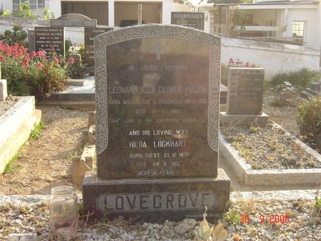 LOVEGROVE Leonard George Mason 1881-1960 & Hilda Lockhart GUEST 1879-1971