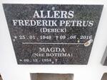 ALLERS Frederik Petrus 1949-2016 & Magda BOTHMA 1954-
