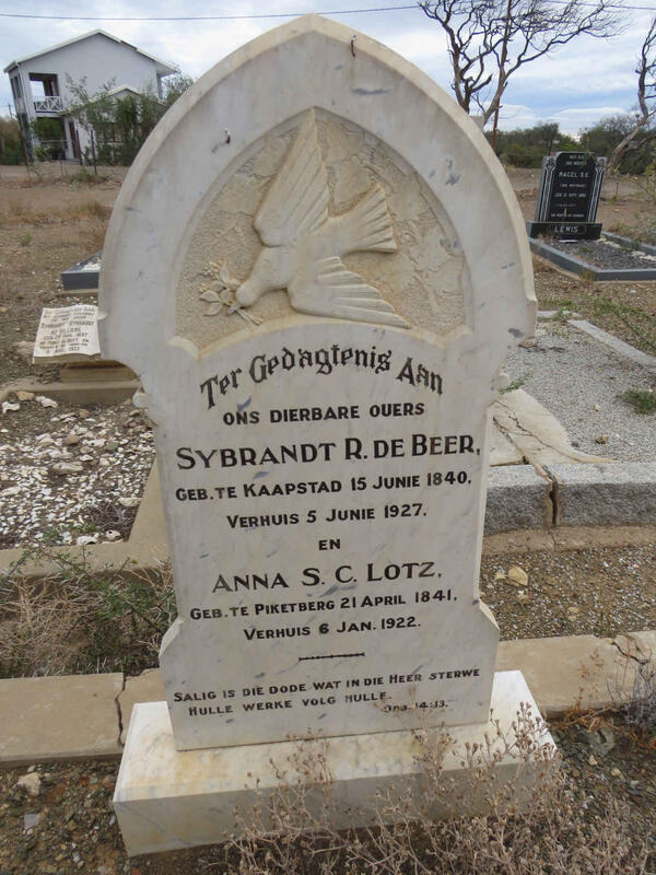 BEER Sybrandt R., de 1840-1927 & Anna S.C. LOTZ 1841-1922