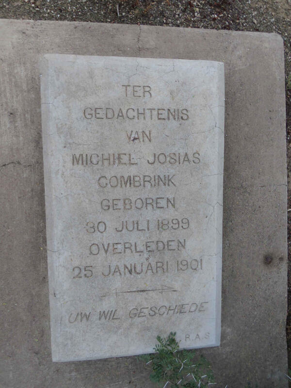 COMBRINK Michiel Josias 1899-1901