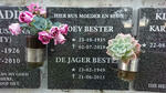 BESTER De Jager 1949-2015 :: BESTER Joey 1915-2019