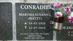 CONRADIE Martha Susanna 1926-2010