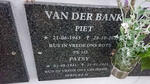 BANK Piet, van der 1943-2022 & Patsy 1941-2021