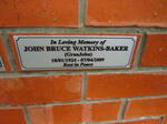 BAKER John Bruce, WATKINS- 1924-2009
