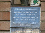 MILLER Thomas Henry 1930-2020 & Belinda Marion 1928-2021