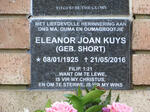 KUYS Eleanor Joan nee SHORT 1925-2016