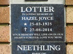 LOTTER Hazel Joyce 1925-2014
