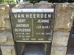 HEERDEN Gert Jakobus du Plessis, van 1943-2020 & Jeanne LE CLUS 1944-