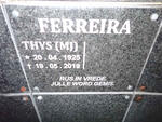 FERREIRA M.J. 1925-2019