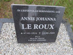 ROUX Annie Johanna, le 1924-2009