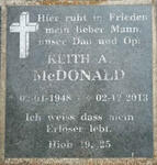 MCDONALD Keith A. 1948-2013