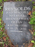 REYNOLDS Jean Macgill nee HALL 1939-2010