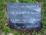 HAUPT F.J.S. 1921-1987 & Bernice STOKES 1927-2000