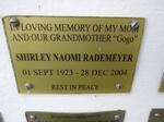 RADEMEYER Shirley Naomi 1923-2004