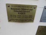 RADUE Edmund Edward 1942-2014 & Rosemary Mildred 1939-2008