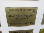 MENESES David John Bunny 1938-2018