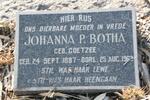 BOTHA Johanna P. nee COETZEE 1887-1963