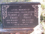 FROST Albert J. 1873-1955 & Janet B. 1883-1972