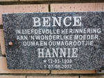 BENCE Hannie 1939-2017