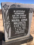 COETZEE Maria Anna Magrieta nee VAN ZYL 1905-1972