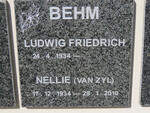 BEHM Ludwig Friedrich 1934- & Nellie VAN ZYL 1934-2010