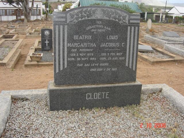 CLOETE Louis Jacobus C. 1877-1953 & Beatrix Margaritha ROSSOUW 1879-1945