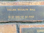BALL Thelma Rosalyn 1915-2002