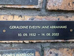 ABRAHAMS Geraldine Evelyn Jane 1932-2022