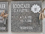 BOONZAIER C.A. 1932-2020