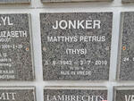 JONKER Matthys Petrus 1943-2019