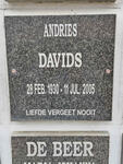 DAVIDS Andries 1930-2005