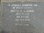 CRONJE Martha M.J. nee WEEKS 1891-1947