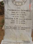 GEYSER Frederick 1859-1894 & Helena S. M. STRYDOM 1870-1896