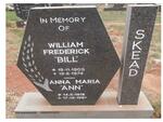 SKEAD William Frederick 1905-1974 & Anna Maria 1918-1991