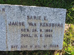 RENSBURG Sarie E., Janse van 1866-1961