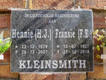 KLEINSMITH H.J. 1929-2007 & F.E. 1927-2018