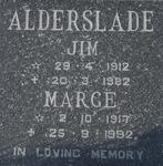 ALDERSLADE Jim 1912-1982 & Marge 1917-1992