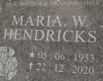 HENDRICKS Maria W. 1933-2020