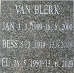 BLERK Jan, van 1909-2000 & Bess 1919-2008 :: VAN BLERK El 1950-2020