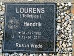LOURENS Hendrik 1932-2011