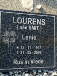 LOURENS Lenie nee SMIT 1937-2009